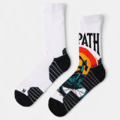 Chaussette Cycopath : Vélo énergétique avec le soleil couchan (Gauche)