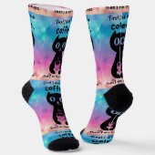 Chaussette D'abord je bois le café puis je fais cette chose (Angulaire)