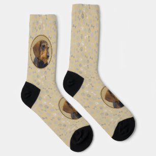Chaussette Dachshund (À poils durs) Peinture Chien Art origin