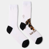 Chaussette dachshund noir blaireau hound chien arrière - plan (Droite)