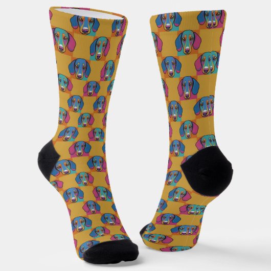 Chaussette Dachshund Pattern (Angulaire)