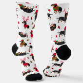 Chaussette Dachshunds de Noël (Angulaire)