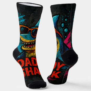 Chaussette Daddy Shark Fêtes des pères cadeaux