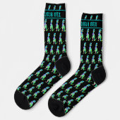 Chaussette Daddysaurus Citation drôle de papa dinosaure (Gauche)