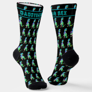 Chaussette Daddysaurus Citation drôle de papa dinosaure