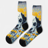 Chaussette Dalmatien dans les fleurs (Gauche)