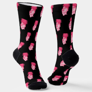 Chaussette Dame du chaos en rose