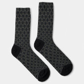 Chaussette Damier gothique onyx corbeau (Droite)