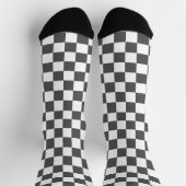 Chaussette Damier gris foncé classique (Haut)