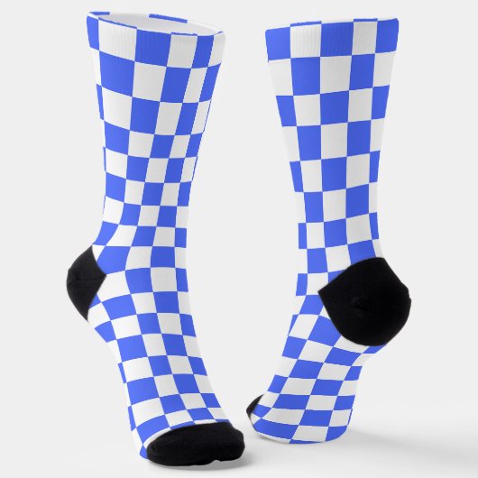 Chaussette Damier saphir classique visuel (Angulaire)