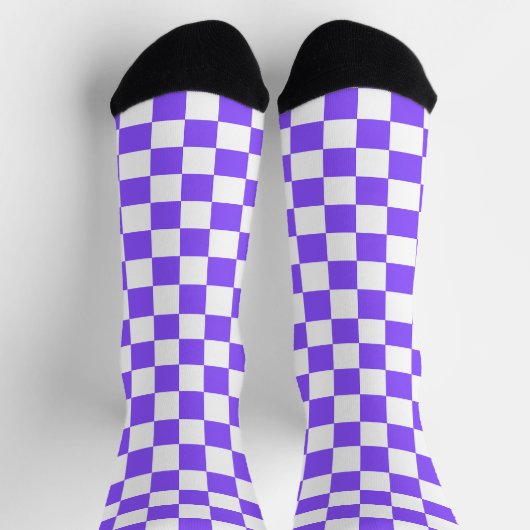 Chaussette Damier violet classique visuel  (Haut)
