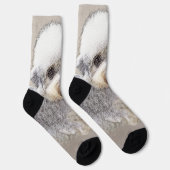 Chaussette Dandie Dinmont Terrier Peinture Chien Art original (Droite)