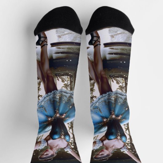 Chaussette Danse de ballet dans un Tutu bleu (Haut)