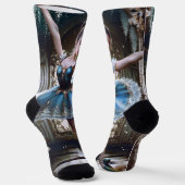 Chaussette Danse de ballet dans un Tutu bleu (Angulaire)