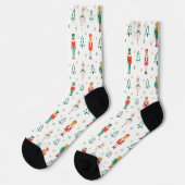 Chaussette Danseuse de Casse-Noisette de Noël festive (Gauche)