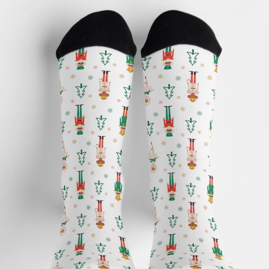Chaussette Danseuse de Casse-Noisette de Noël festive (Haut)