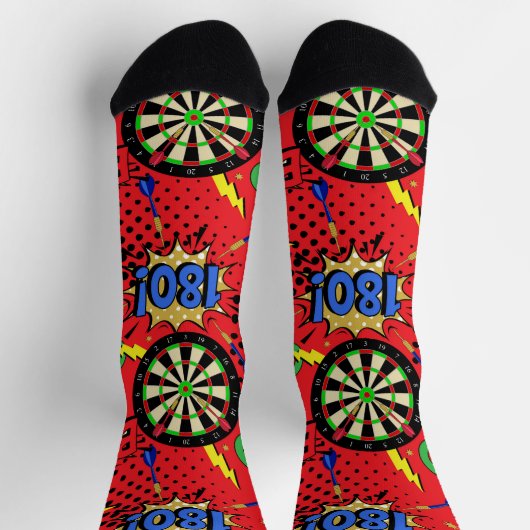 Chaussette Dart Player fléchettes à motif (Haut)