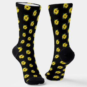 Chaussette Date de déjeuner de l'abeille sur Fleur Jaune