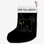 Chaussette de Halloween | Chat noir et chapeau (Dos)