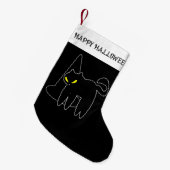 Chaussette de Halloween | Chat noir et chapeau (Devant (Accrochage))