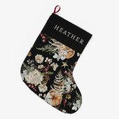 Chaussette de Noël à feuillage noir (Devant (Accrochage))
