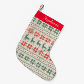Chaussette de Noël au point de broderie (Devant (Accrochage))