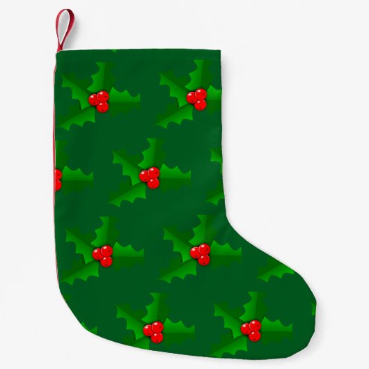 Chaussette de Noël aux feuilles de houx (Devant)