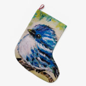 Chaussette de Noël avec joli oiseau (Devant (Accrochage))
