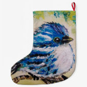 Chaussette de Noël avec joli oiseau (Dos)