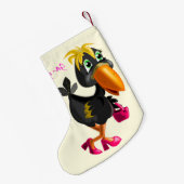 Chaussette de Noël avec Oiseau Moderne (Dos (Accrochage))