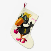 Chaussette de Noël avec Oiseau Moderne (Devant (Accrochage))
