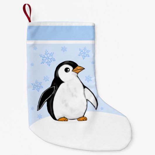 Chaussette de Noël Bébé Manchot Mignon (Devant)