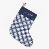 Chaussette de Noël Bleue et Blanche (Devant (Accrochage))