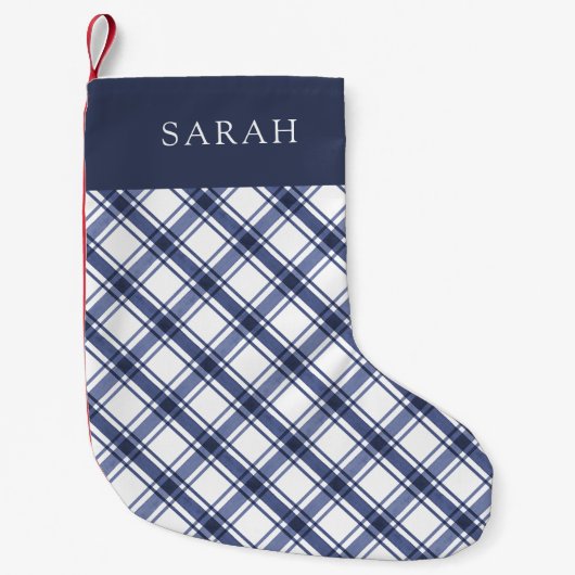Chaussette de Noël Bleue et Blanche (Devant)