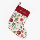 Chaussette de Noël botanique (Devant (Accrochage))