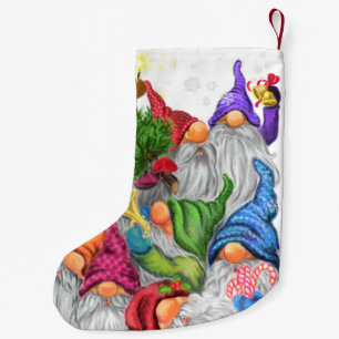 Chaussette de Noël Cadeau Gnomes de dessin animé