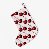 Chaussette de Noël Cerises Rouges (Dos (Accrochage))