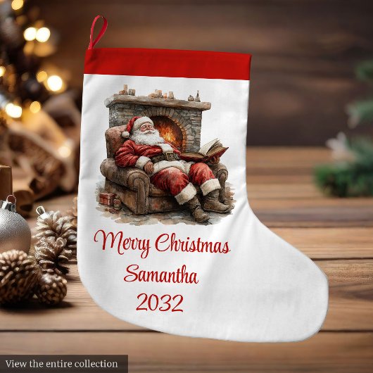 Chaussette de Noël Classique Père Noël Moderne et
