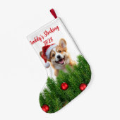 Chaussette de Noël Corgi Santa Paws (Dos (Accrochage))