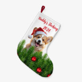 Chaussette de Noël Corgi Santa Paws (Devant (Accrochage))