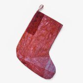 Chaussette de Noël couleur rouge uni, Art de textu (Devant (Accrochage))