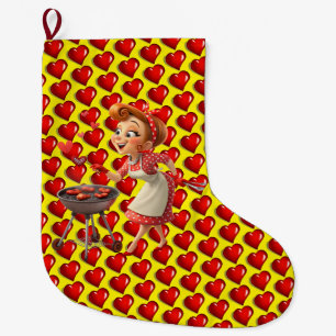 Chaussette de Noël, Cuisine coeurs rouges d'amour