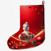 Chaussette de Noël de canard mignon de Noël (Dos)