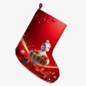 Chaussette de Noël de canard mignon de Noël (Devant (Accrochage))