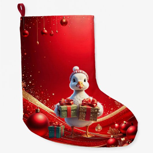 Chaussette de Noël de canard mignon de Noël (Devant)