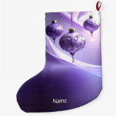 Chaussette de Noël Décorative Violette (Dos)