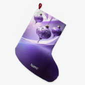 Chaussette de Noël Décorative Violette (Devant (Accrochage))