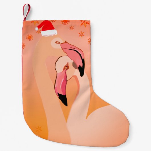 Chaussette de Noël d'oiseaux flamants (Devant)