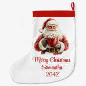 Chaussette de Noël éditable de Père Noël élégant (Dos)