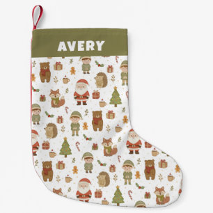 Chaussette de Noël en bois de Noël dessinée à la m
